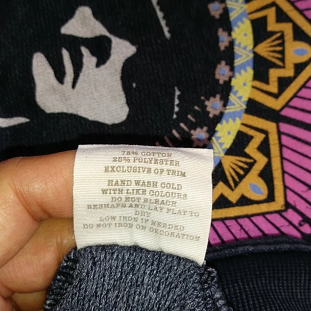 Spell designs XS turquoise stone hunter sloppy joe pullover sweater - Picture 8 of 12